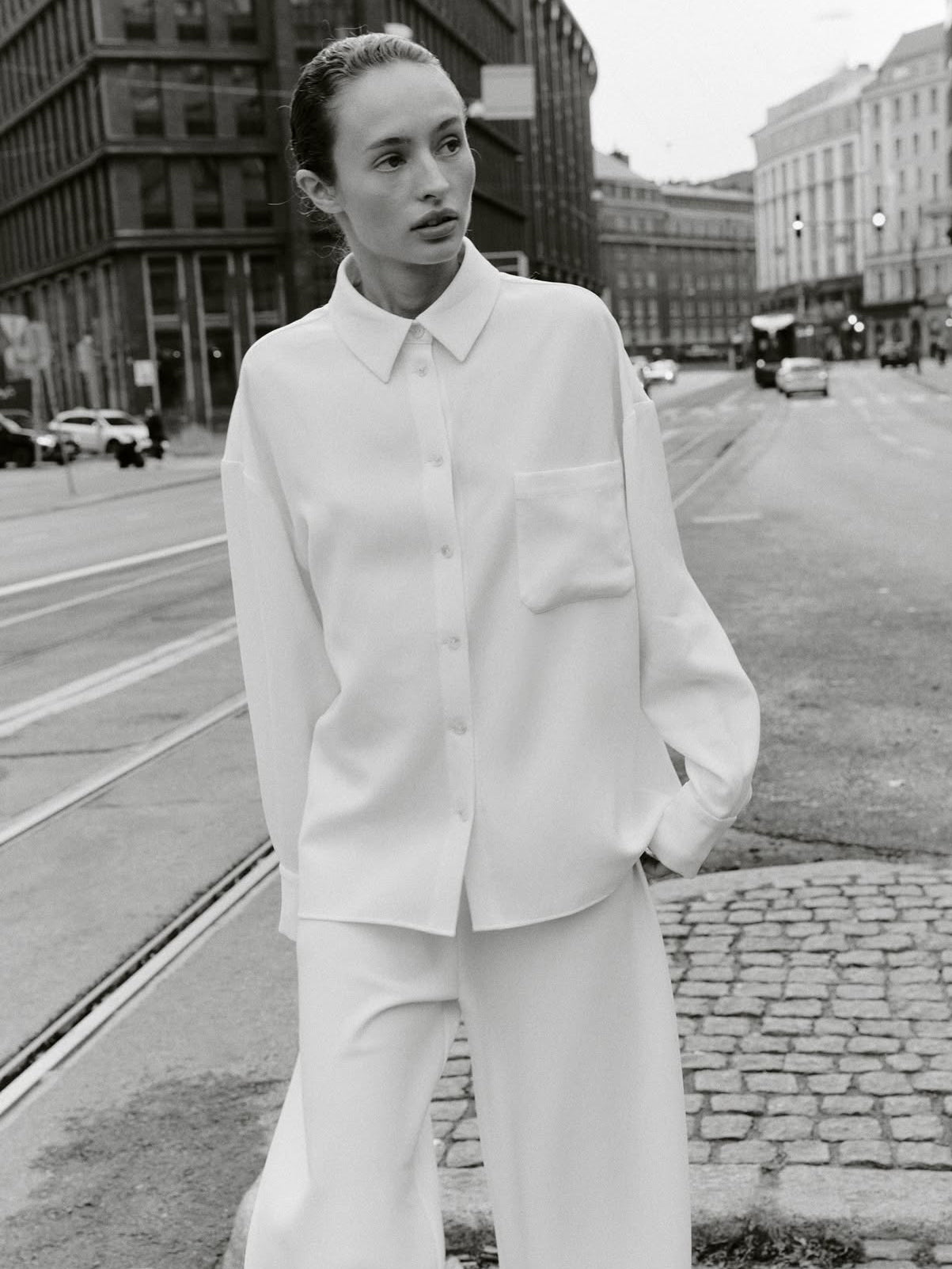Finn Crepe Shirt - Cream