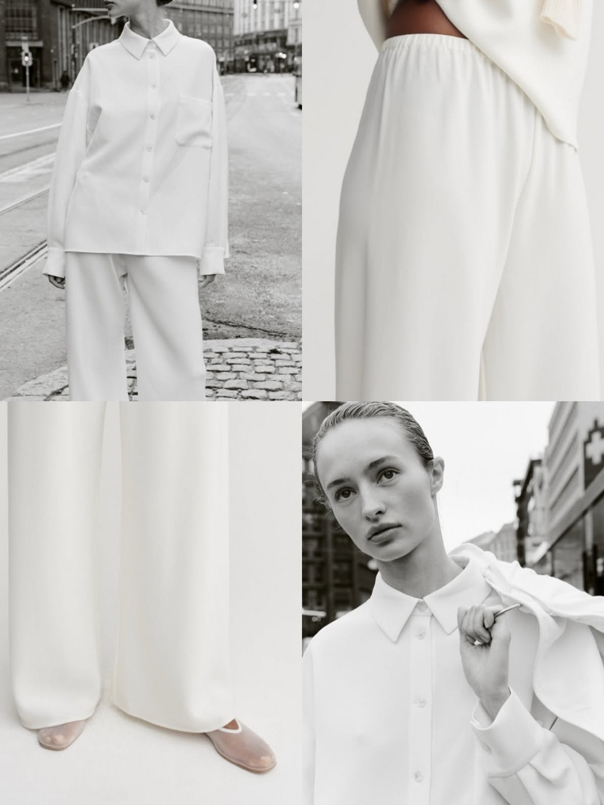 Bea Crepe Pants - Cream