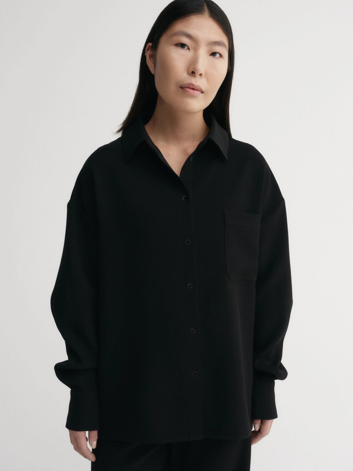 Finn Crepe Shirt - Black