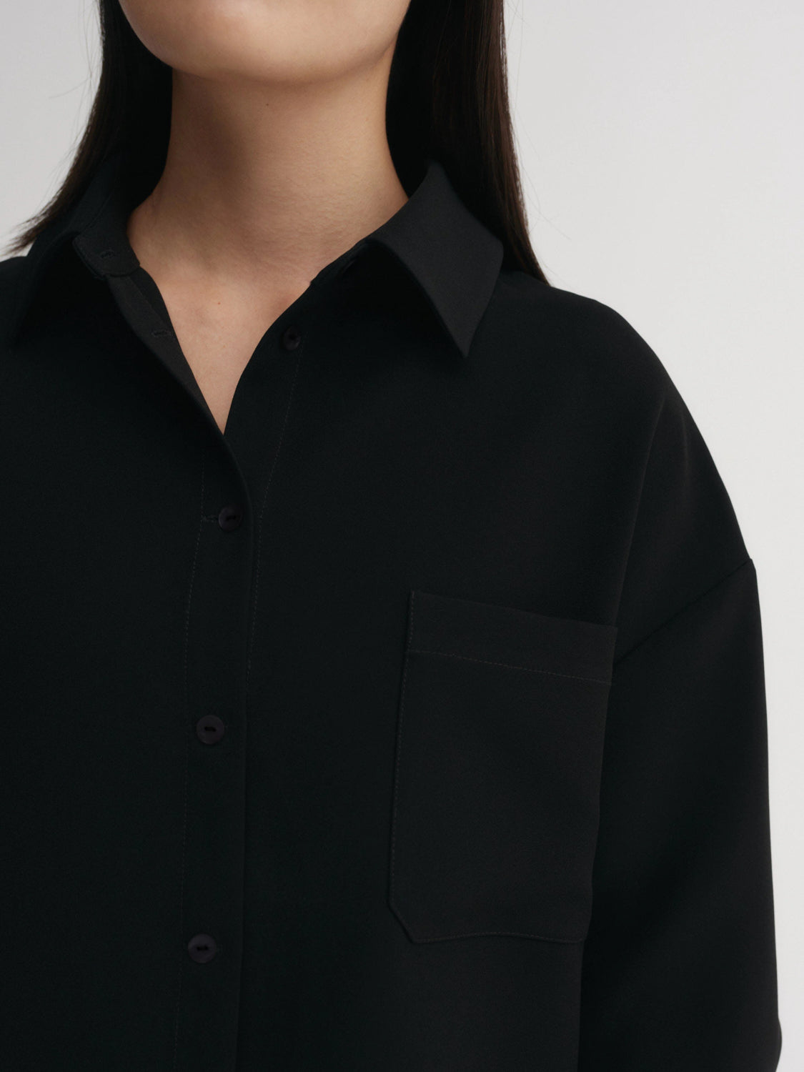 Finn Crepe Shirt - Black
