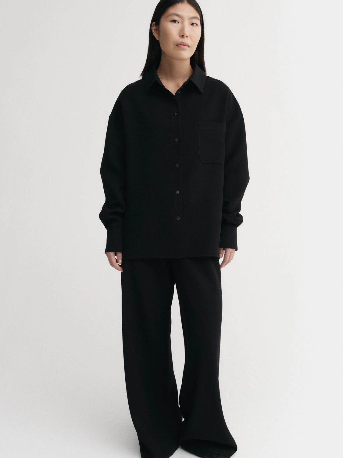 Finn Crepe Shirt - Black