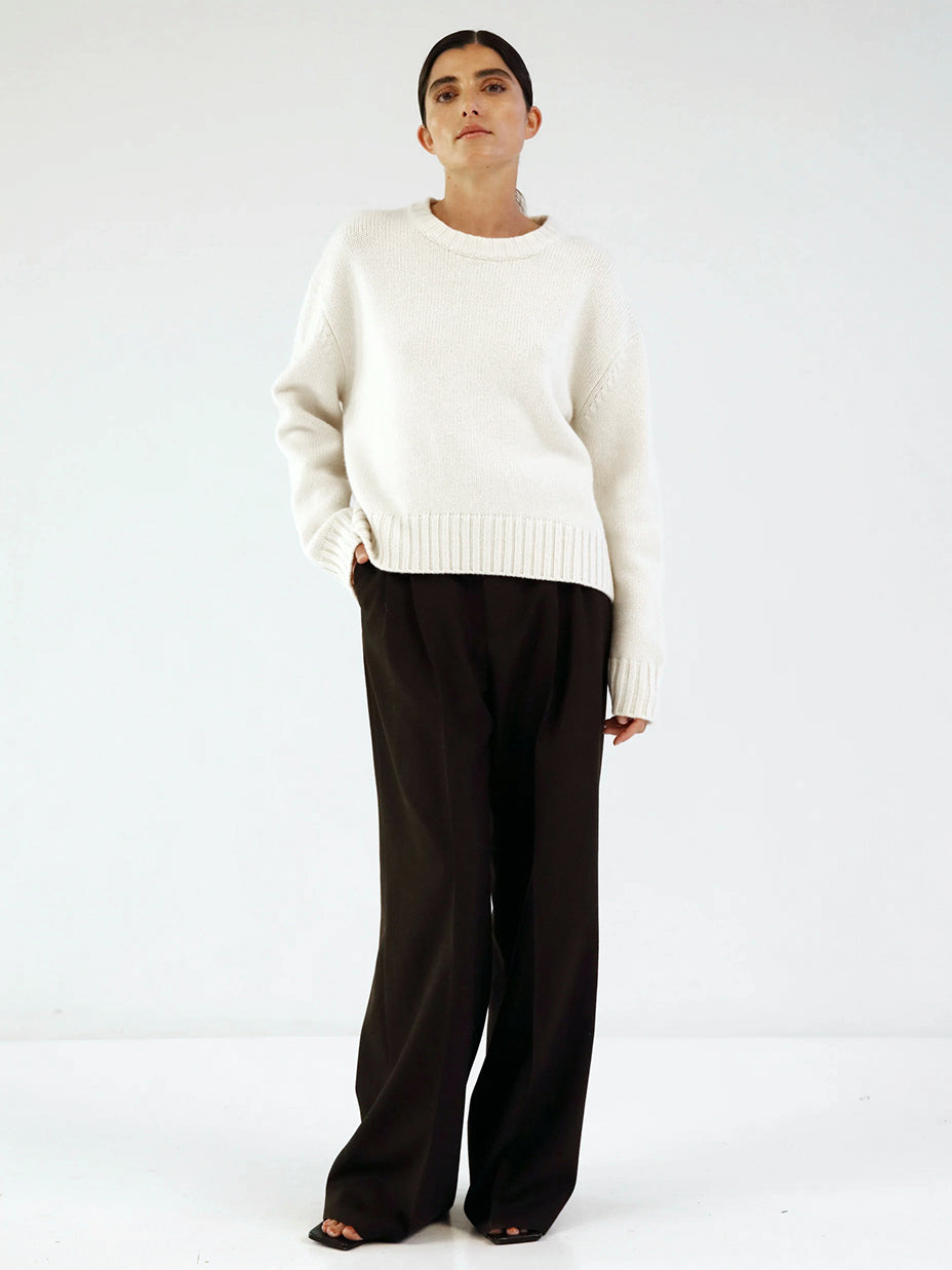 Cru Crewneck Sweater - Cream