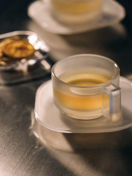 Cup & Saucer designed by Joe Colombo - Frosted