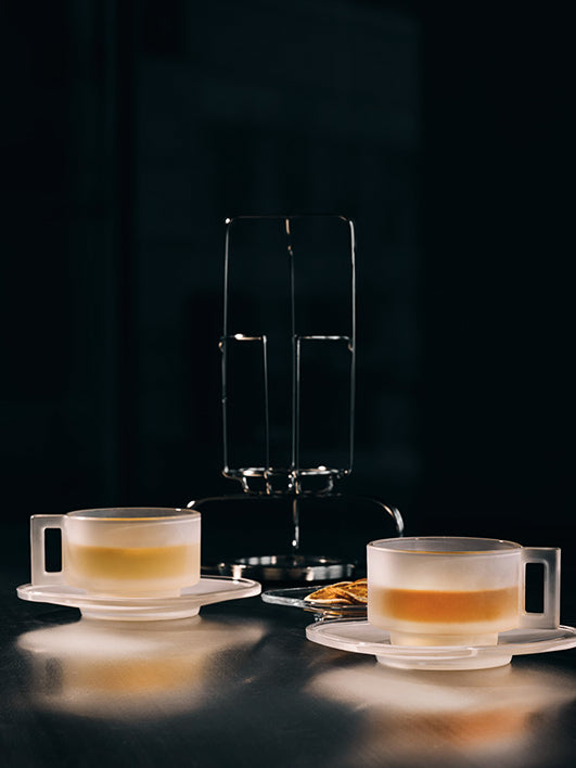Cup & Saucer designed by Joe Colombo - Frosted