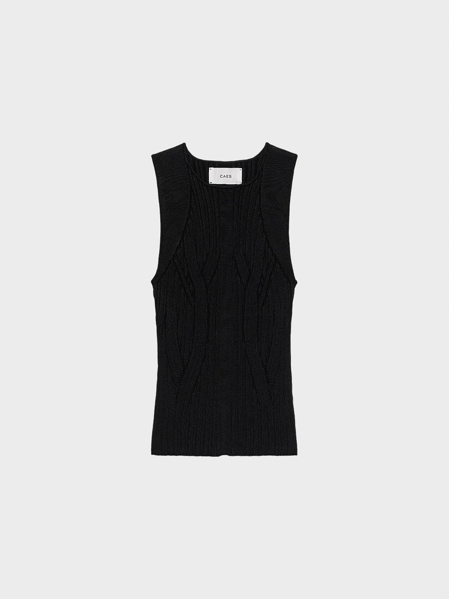 0125 Rib Corsage Singlet