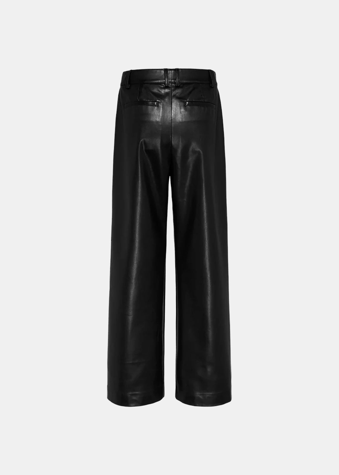 0197 Leather look wide leg pants