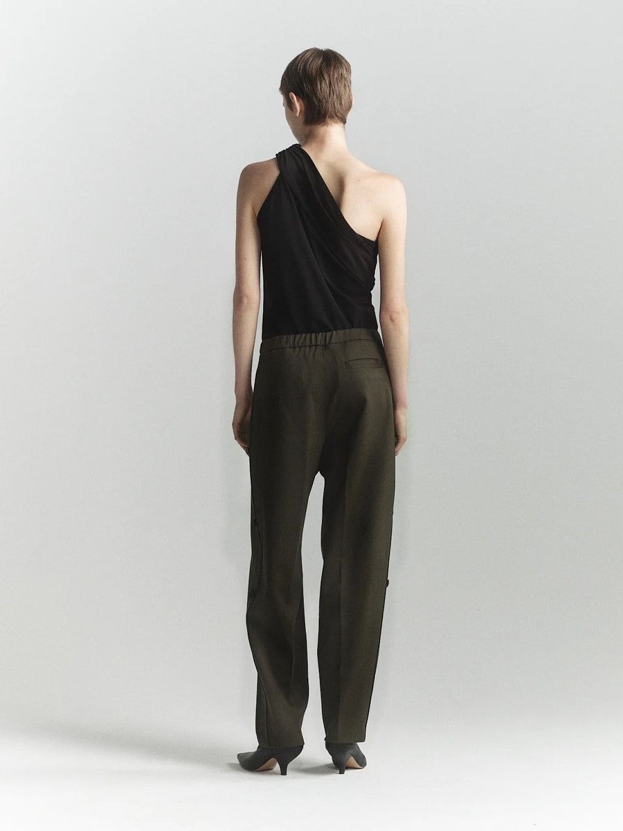 0057 One-Shoulder Draperet T-shirt