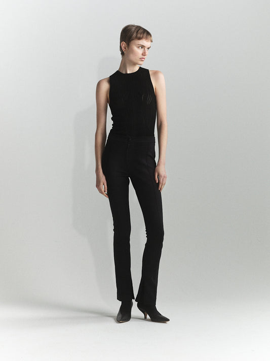 0125 Rib Corsage Singlet