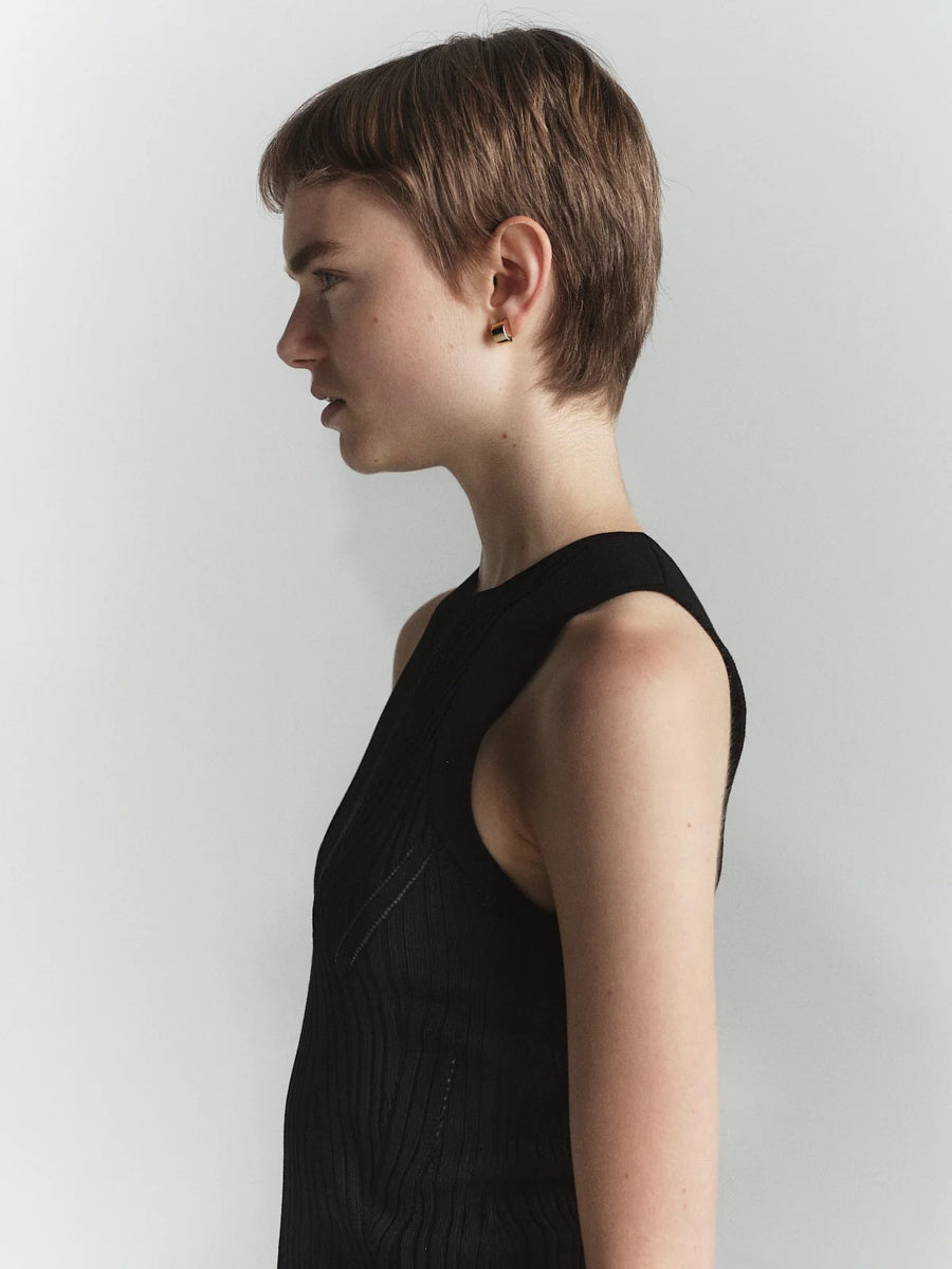 0125 Rib Corsage Singlet