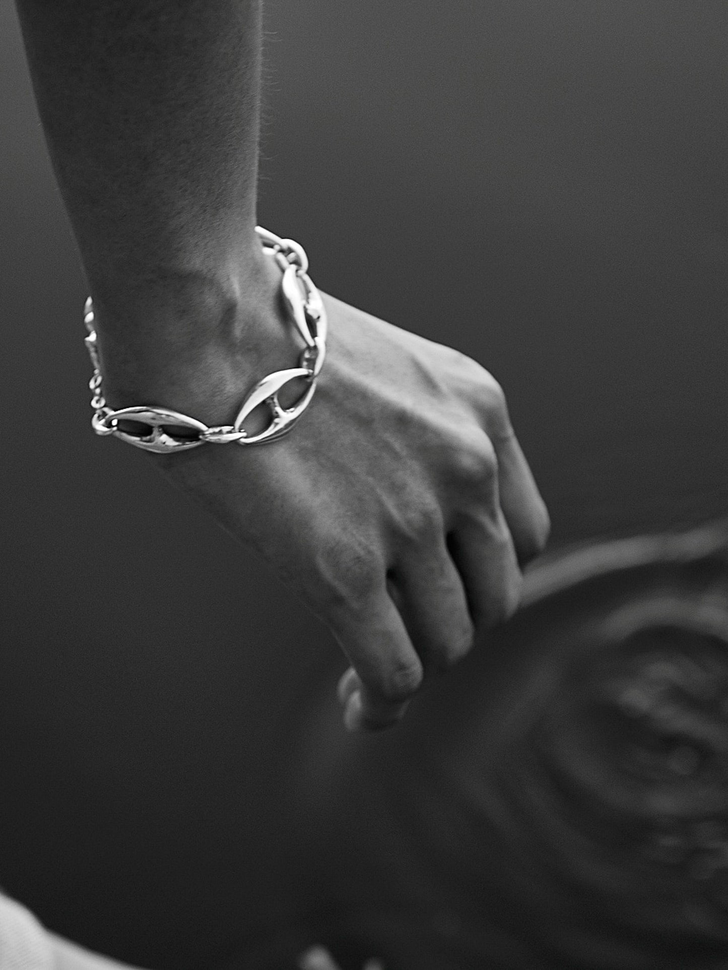 Large CF Anchor Chain Bracelet