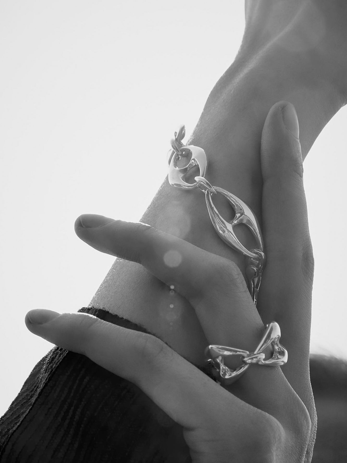Large CF Anchor Chain Bracelet