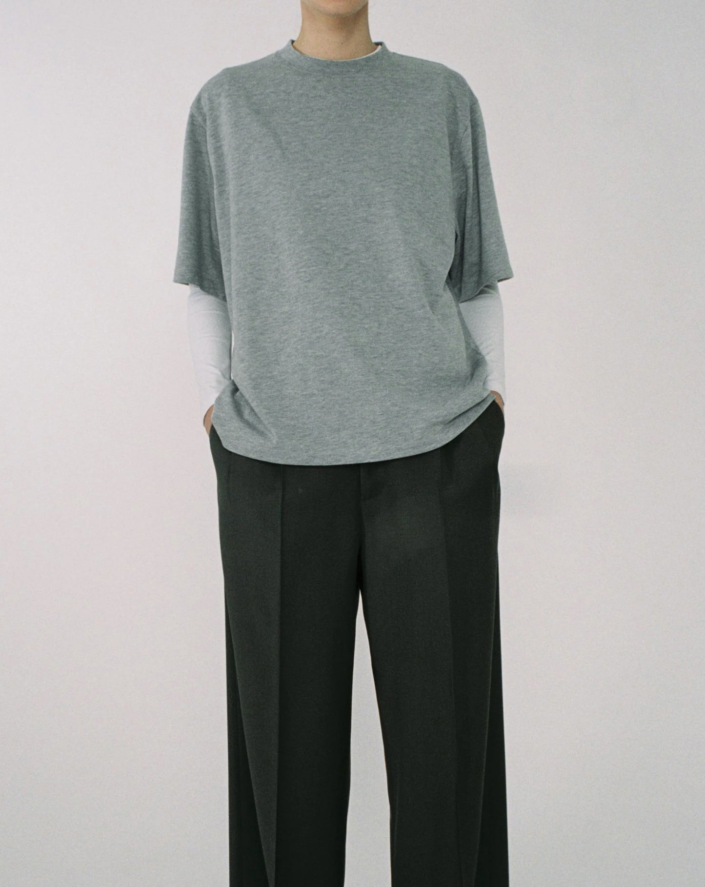 Boxy T-shirt - Heather Grey