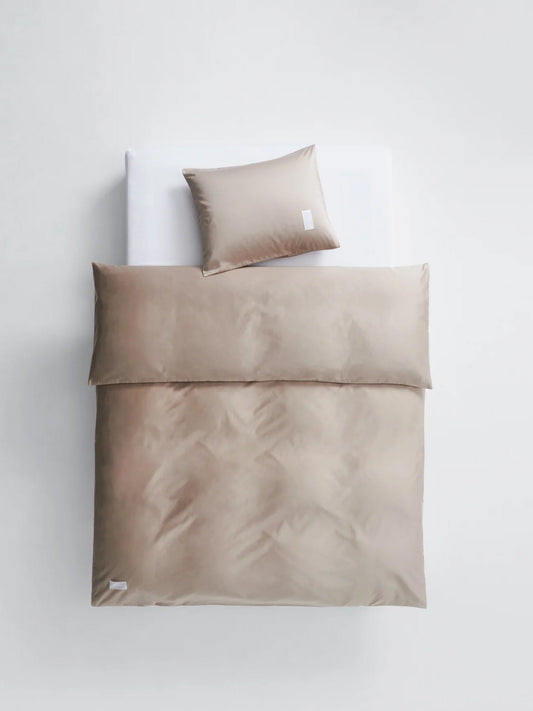 Pure Sateen Duvet Cover Single – Clay