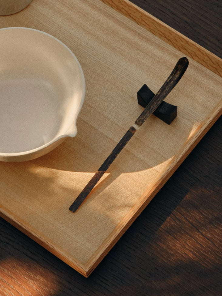 Bamboo Chashaku Spoon - Dark Bamboo