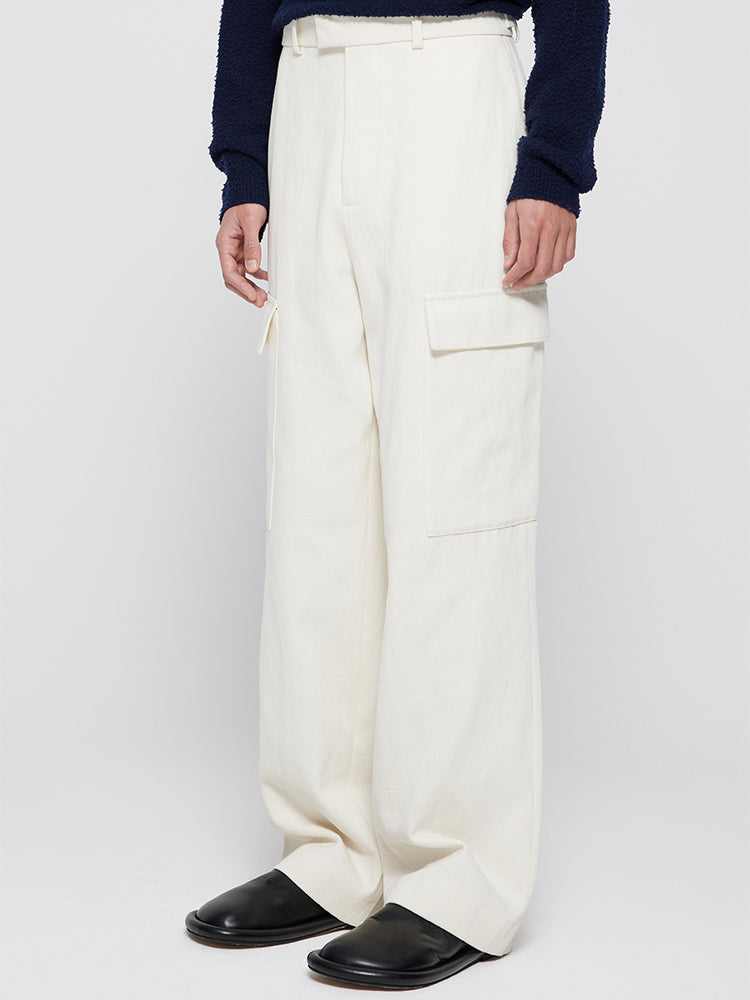 Cotton Twill Cargo Trousers