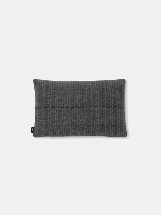 Grid Decorative Cushion - Dark Grey