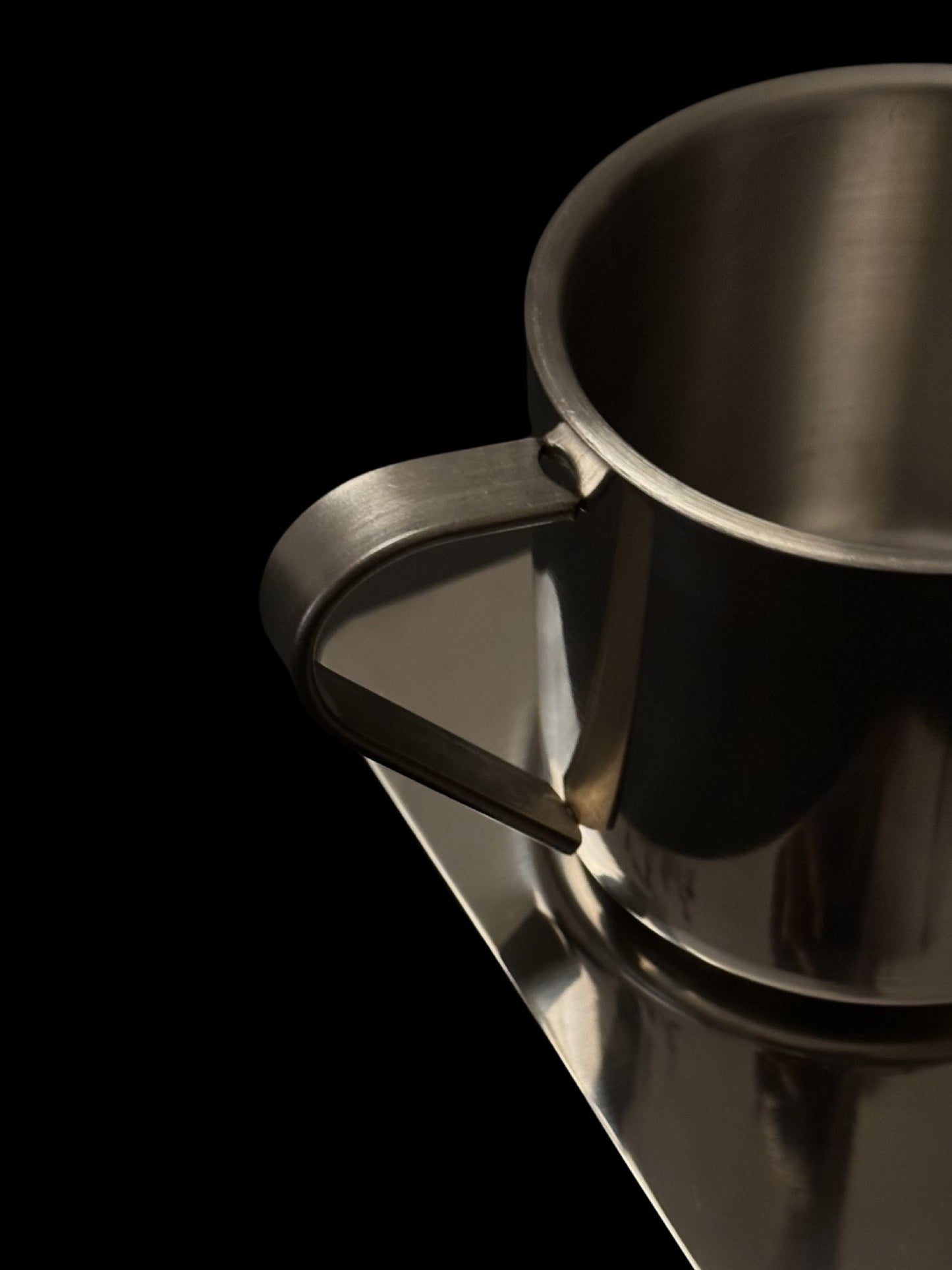 Steel Coffee Cup & Saucer