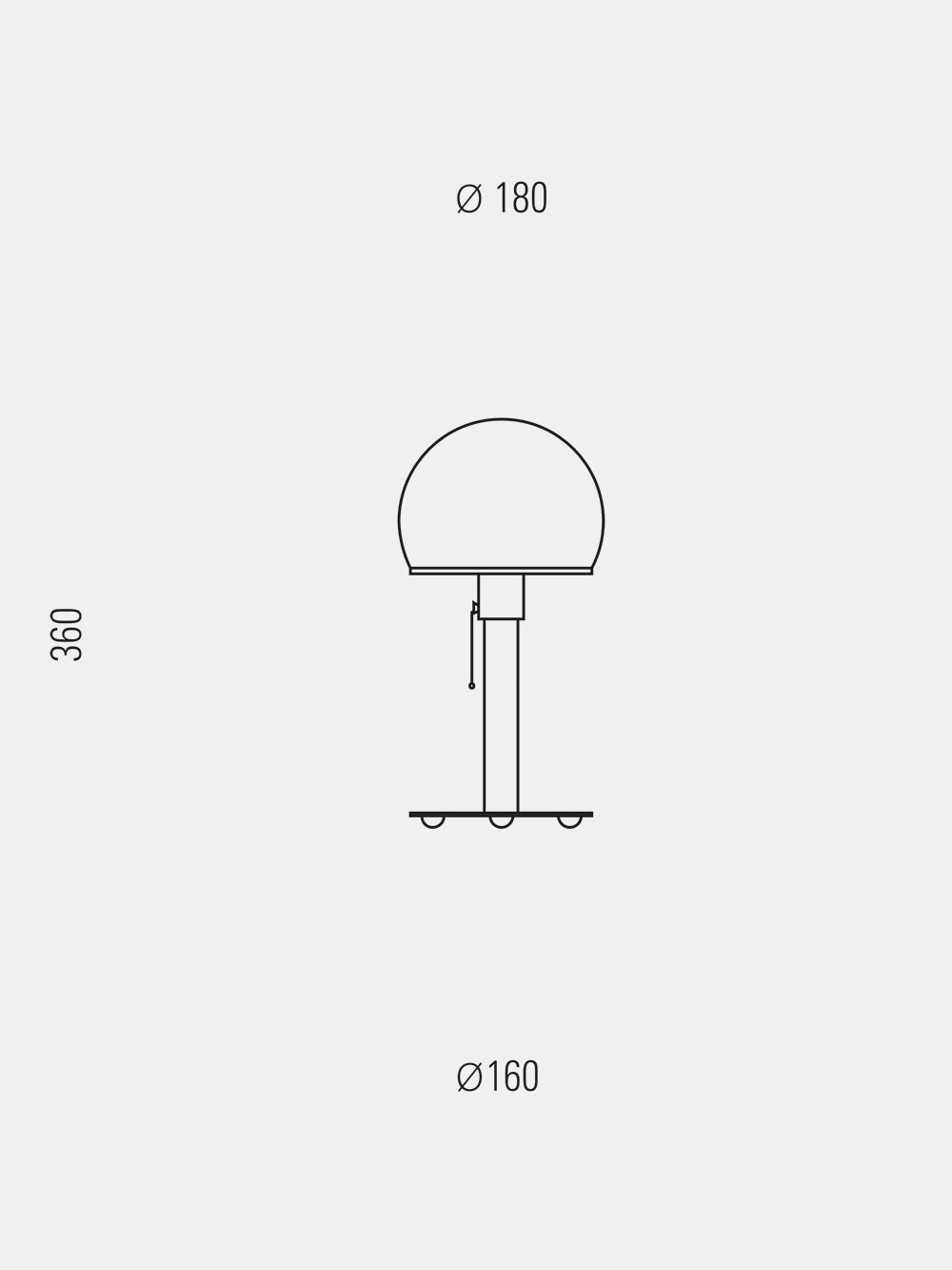 Bauhaus Bordlampe | WA 24/25 GL