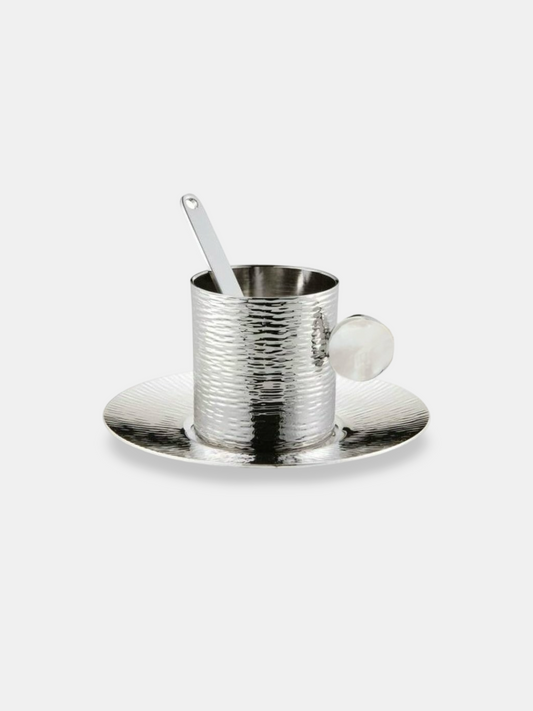 Kaffekop Med Underkop - Perlemor
