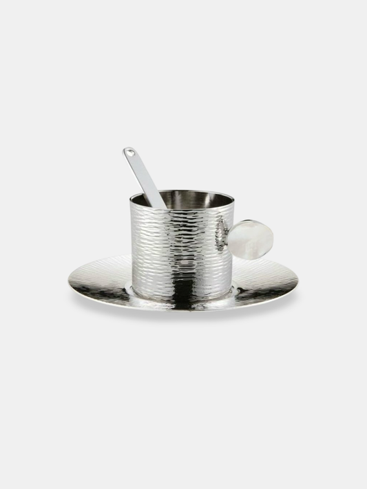 Tea Cup with Saucer - Mother of Pearl