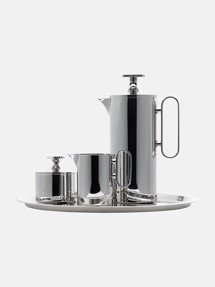Cafetière 8 Cup, Grey Metallic Handle