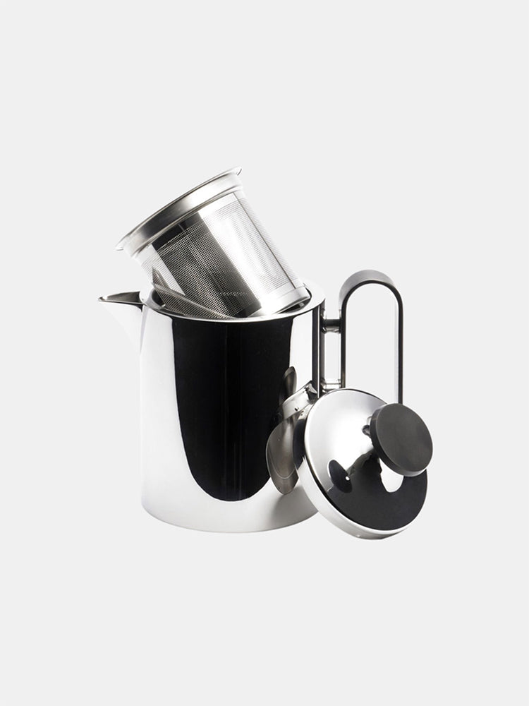 Tekande 0.5 Liter, Gråt Metallisk Håndtag