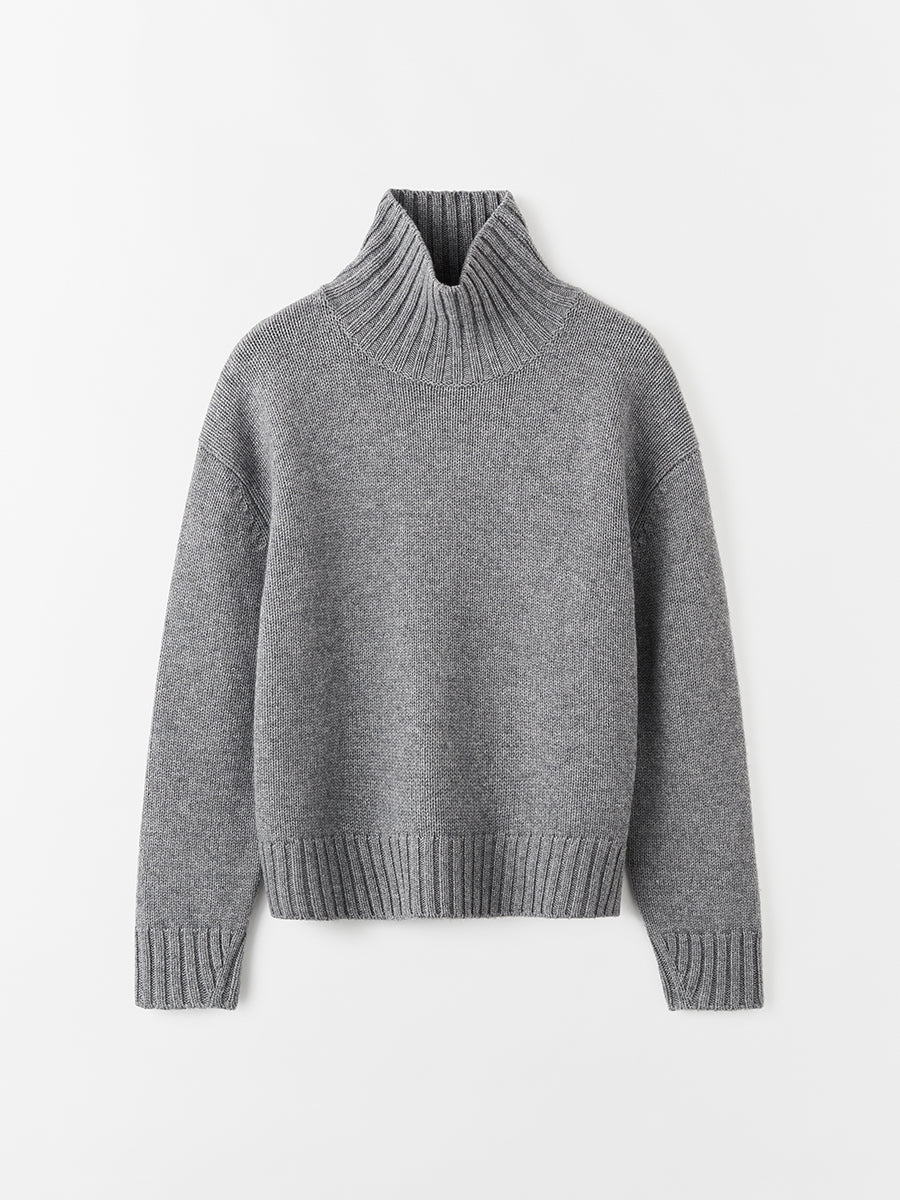 Nola Turtleneck Sweater - Grey