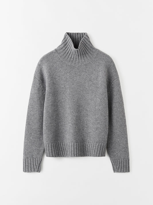 Nola Rullekrave Sweater - Grå