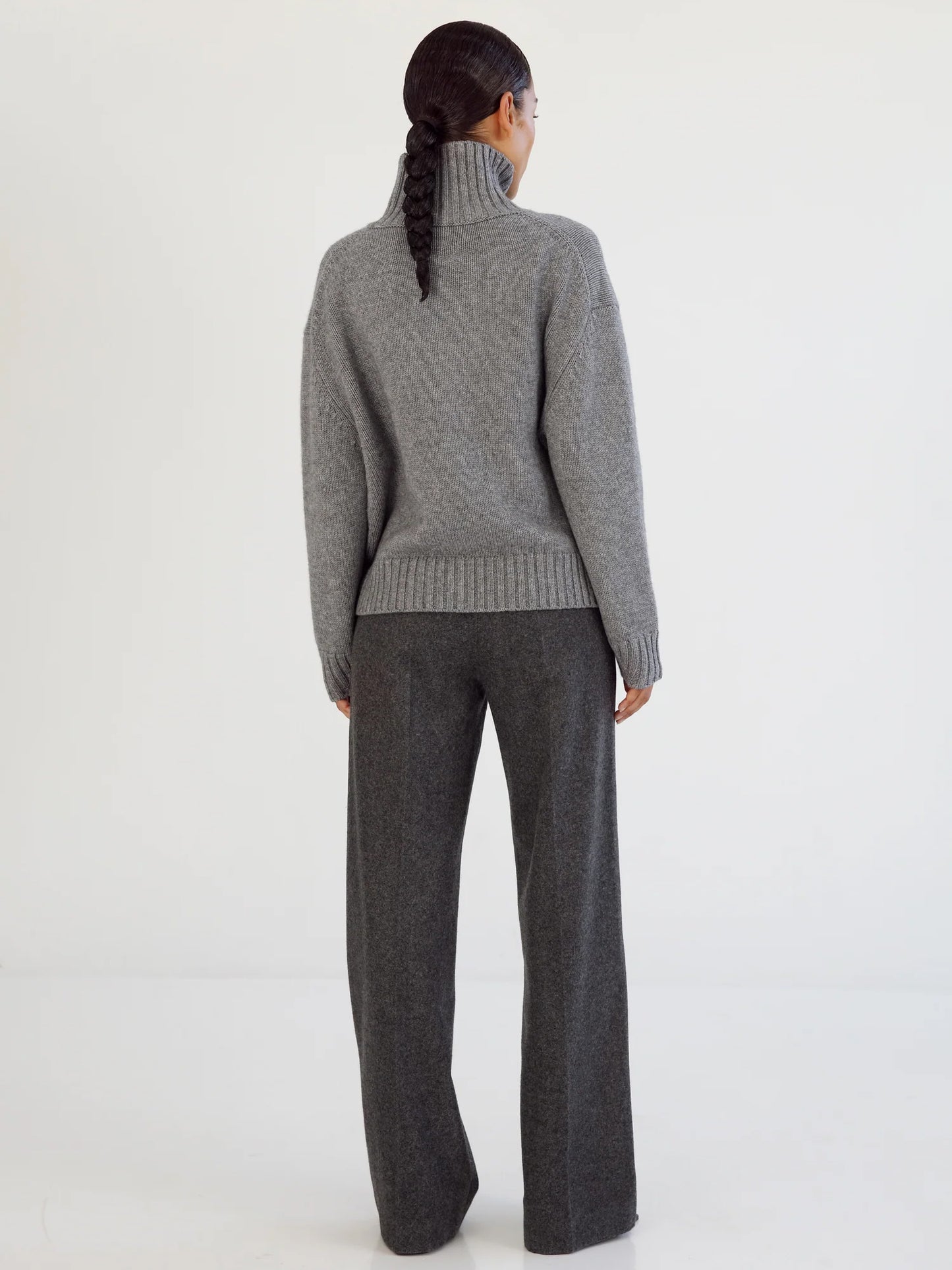 Nola Turtleneck Sweater - Grey