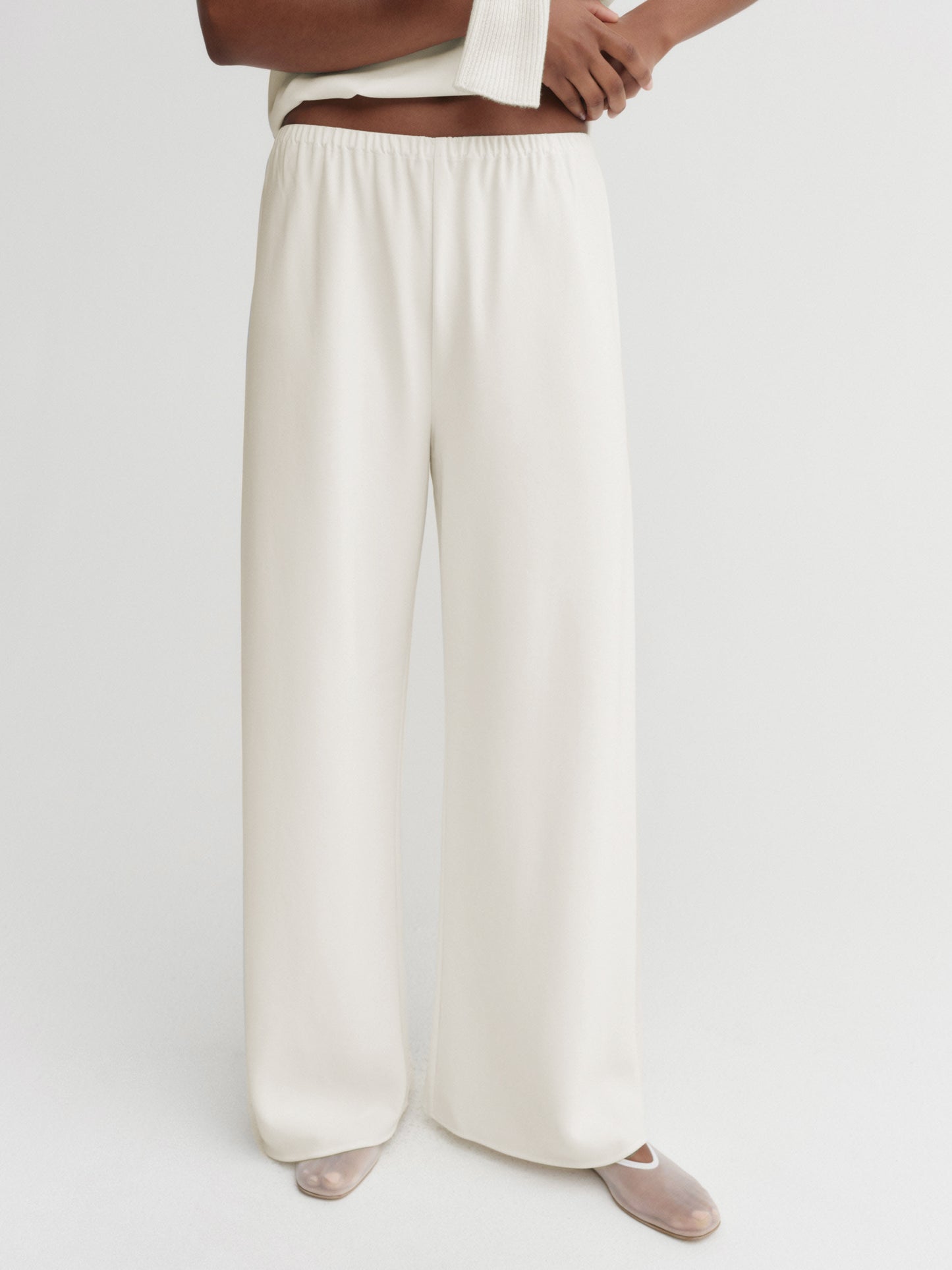 Bea Crepe Pants - Cream