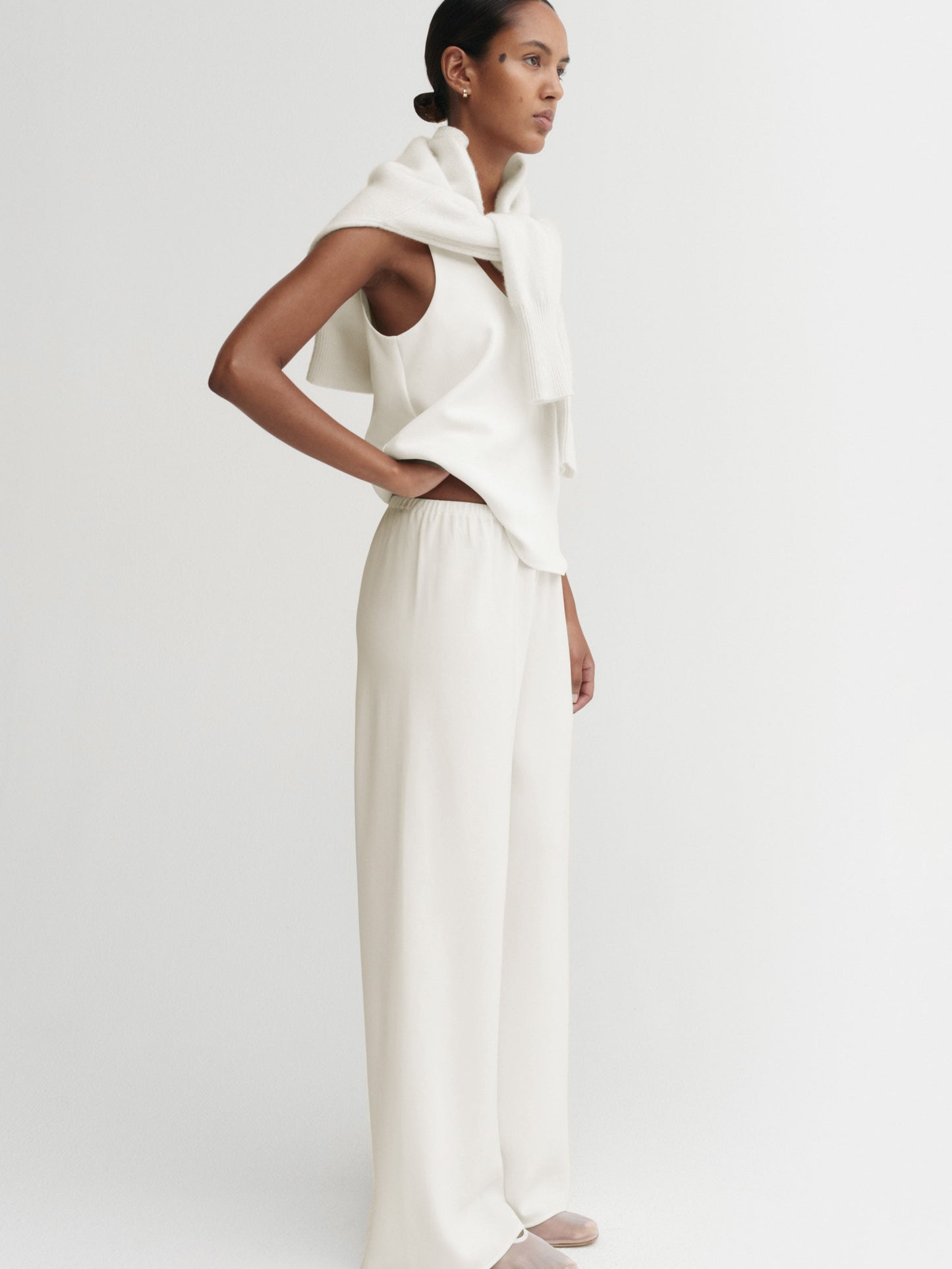 Romy Crepe Top - Cream