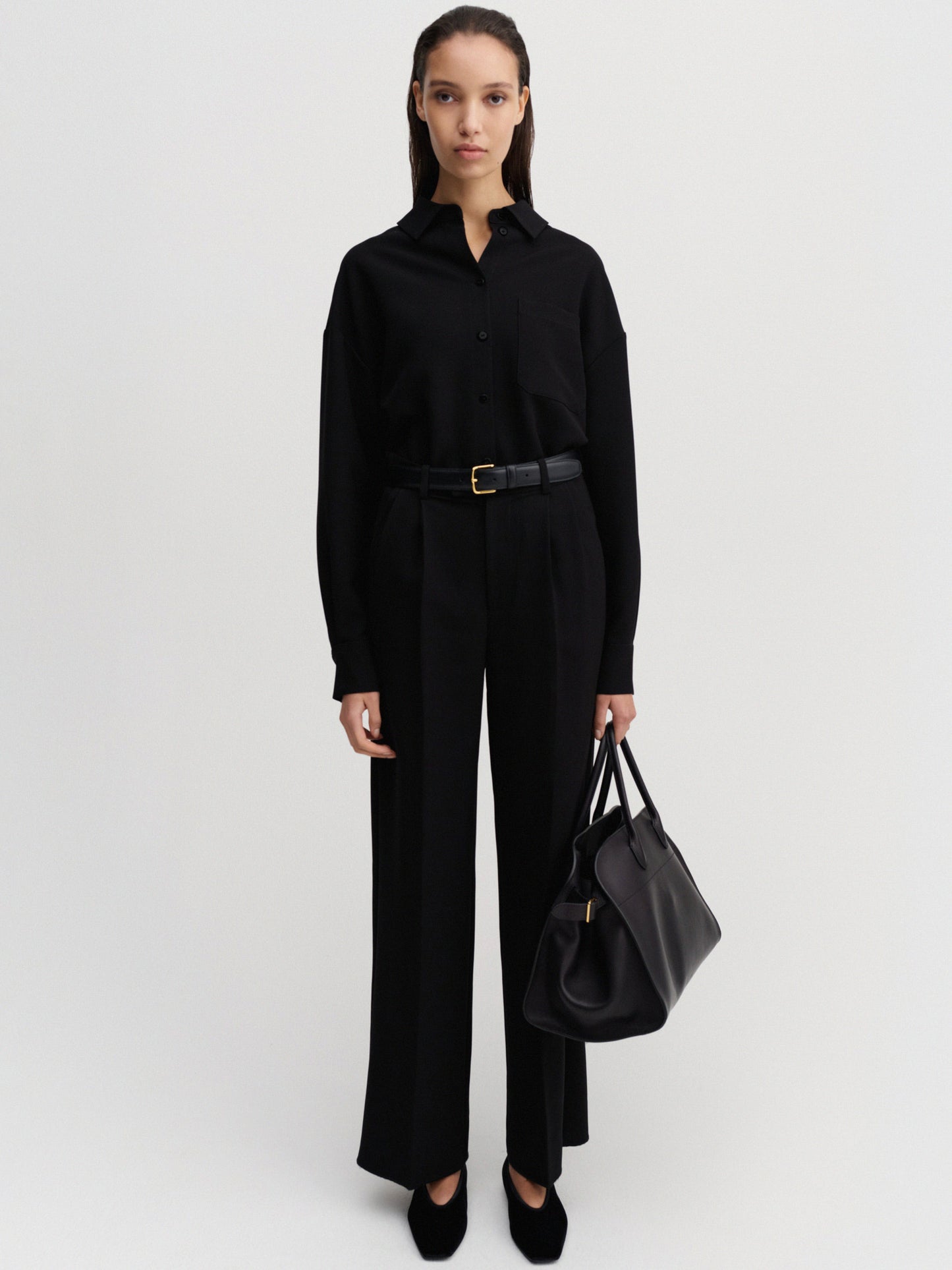 Finn Crepe Shirt - Black