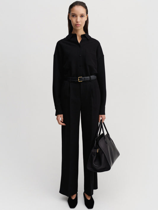 Finn Crepe Shirt - Black