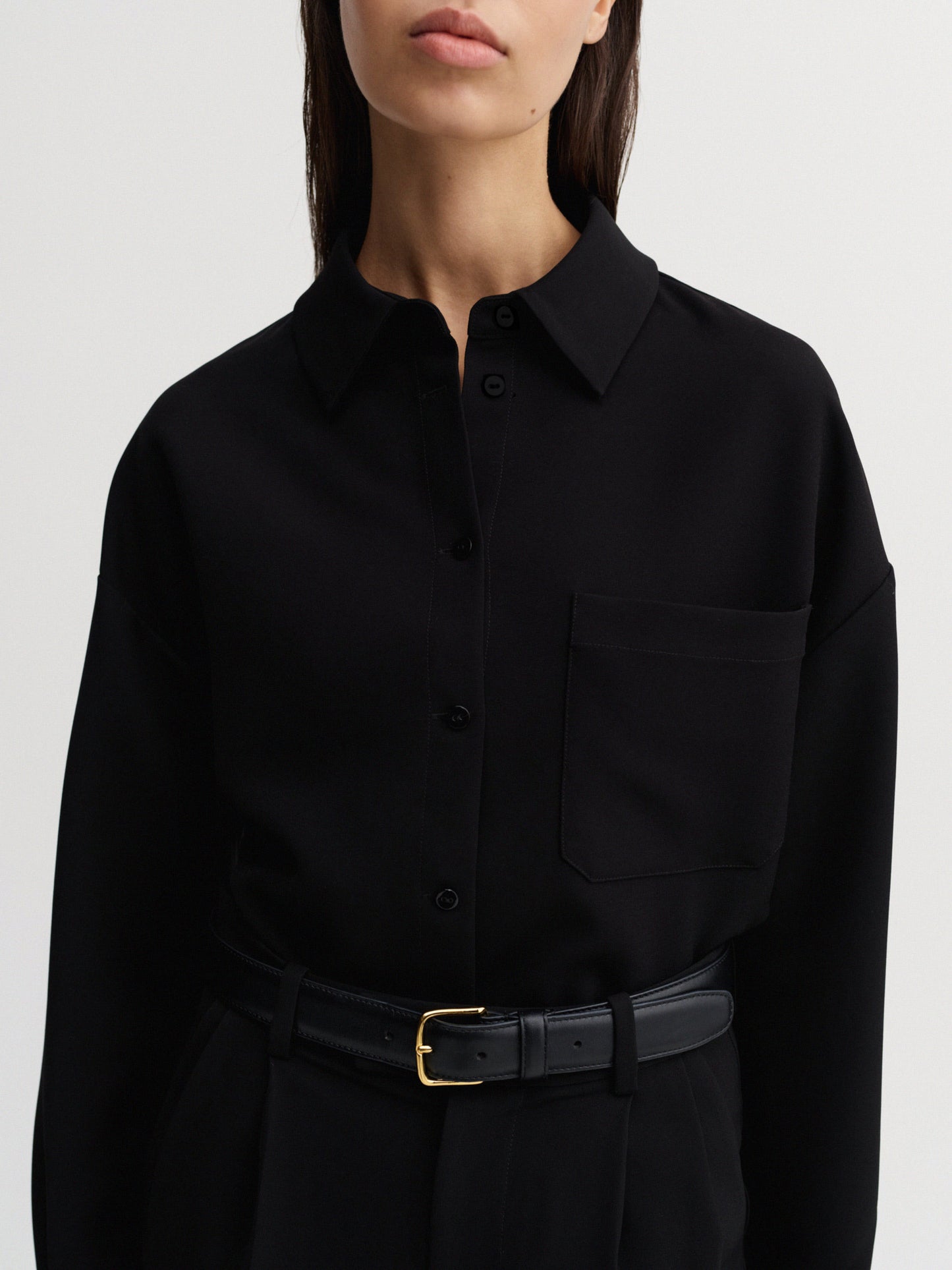 Finn Crepe Shirt - Black