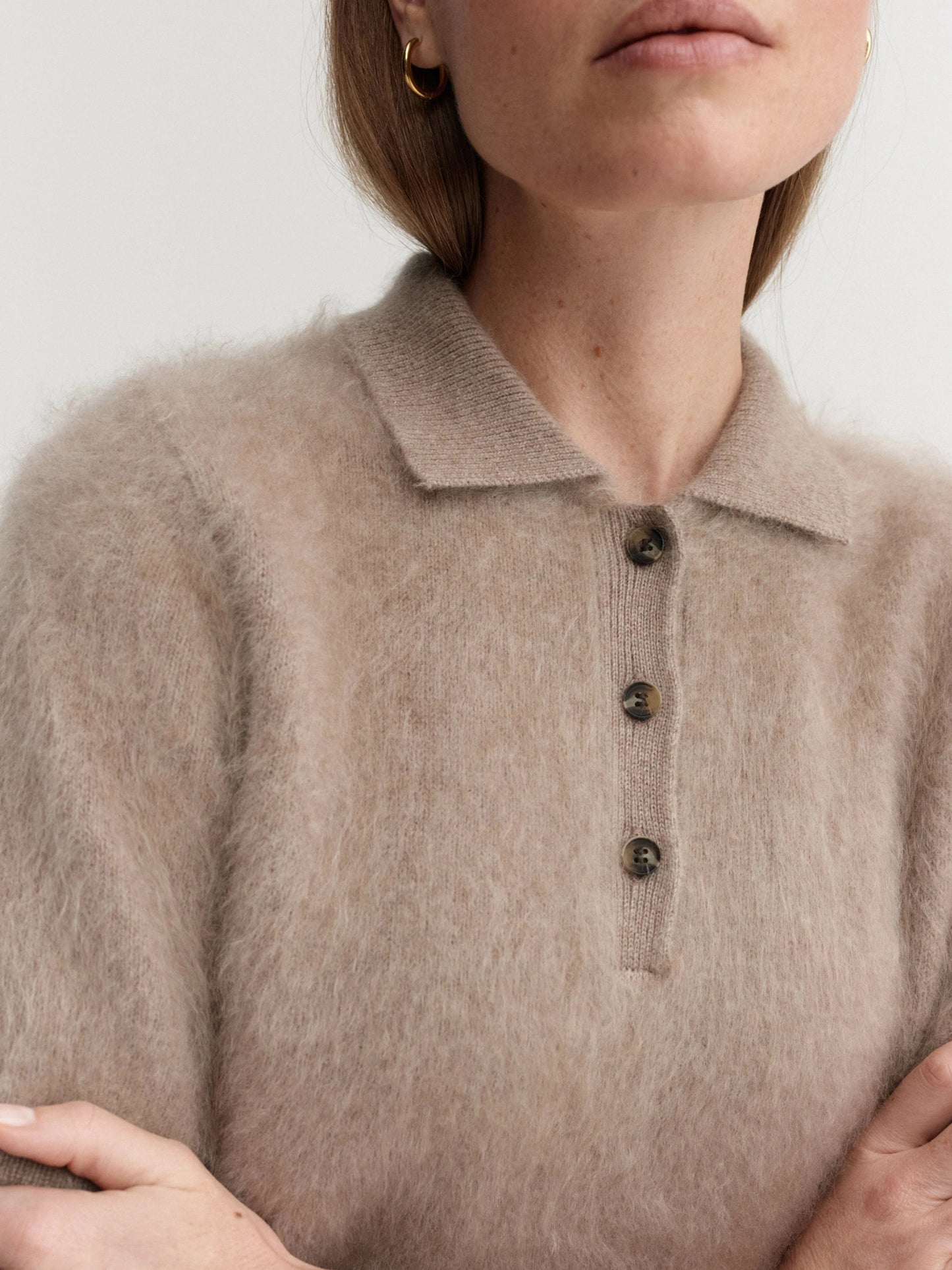 Maika Børstet Polo T-shirt