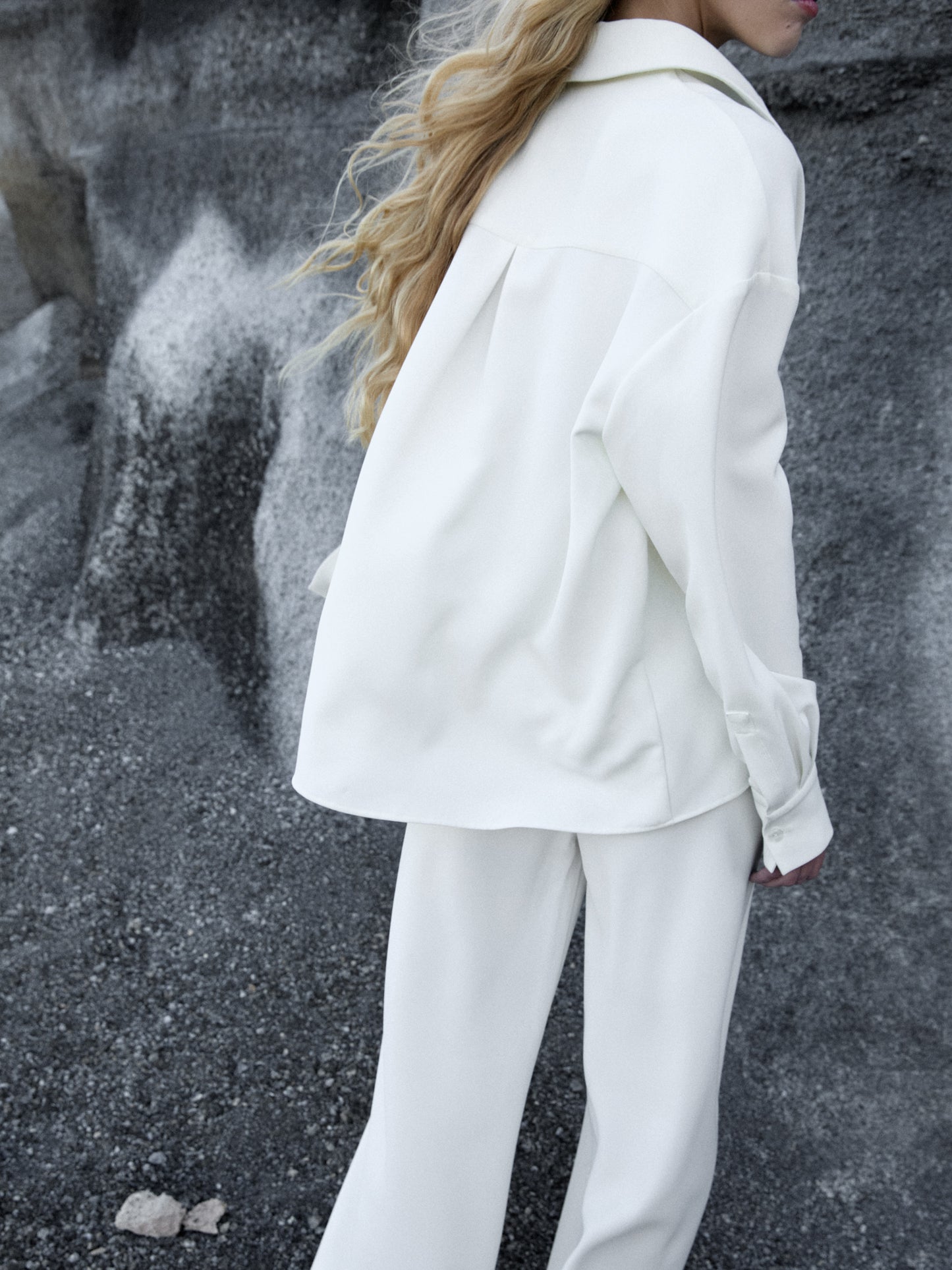 Bea Crepe Pants - Cream