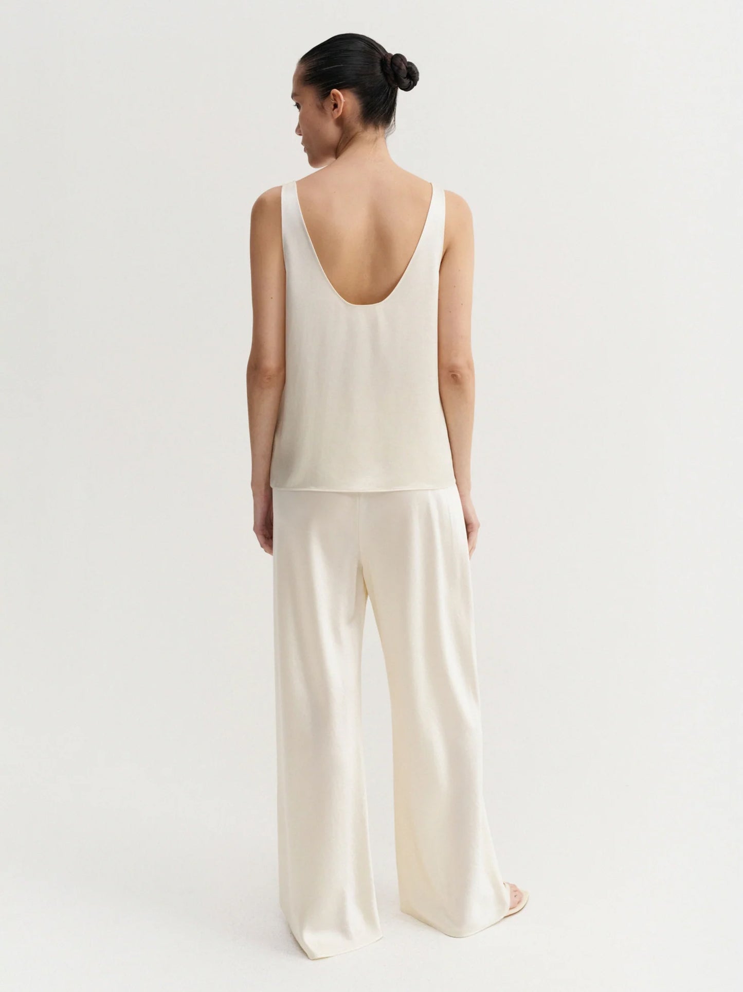 Romy Satin Top - Vanilla