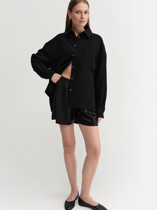 Bim Satin Shorts - Black