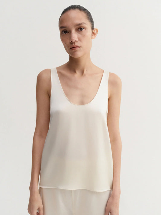 Romy Satin Top - Vanilla