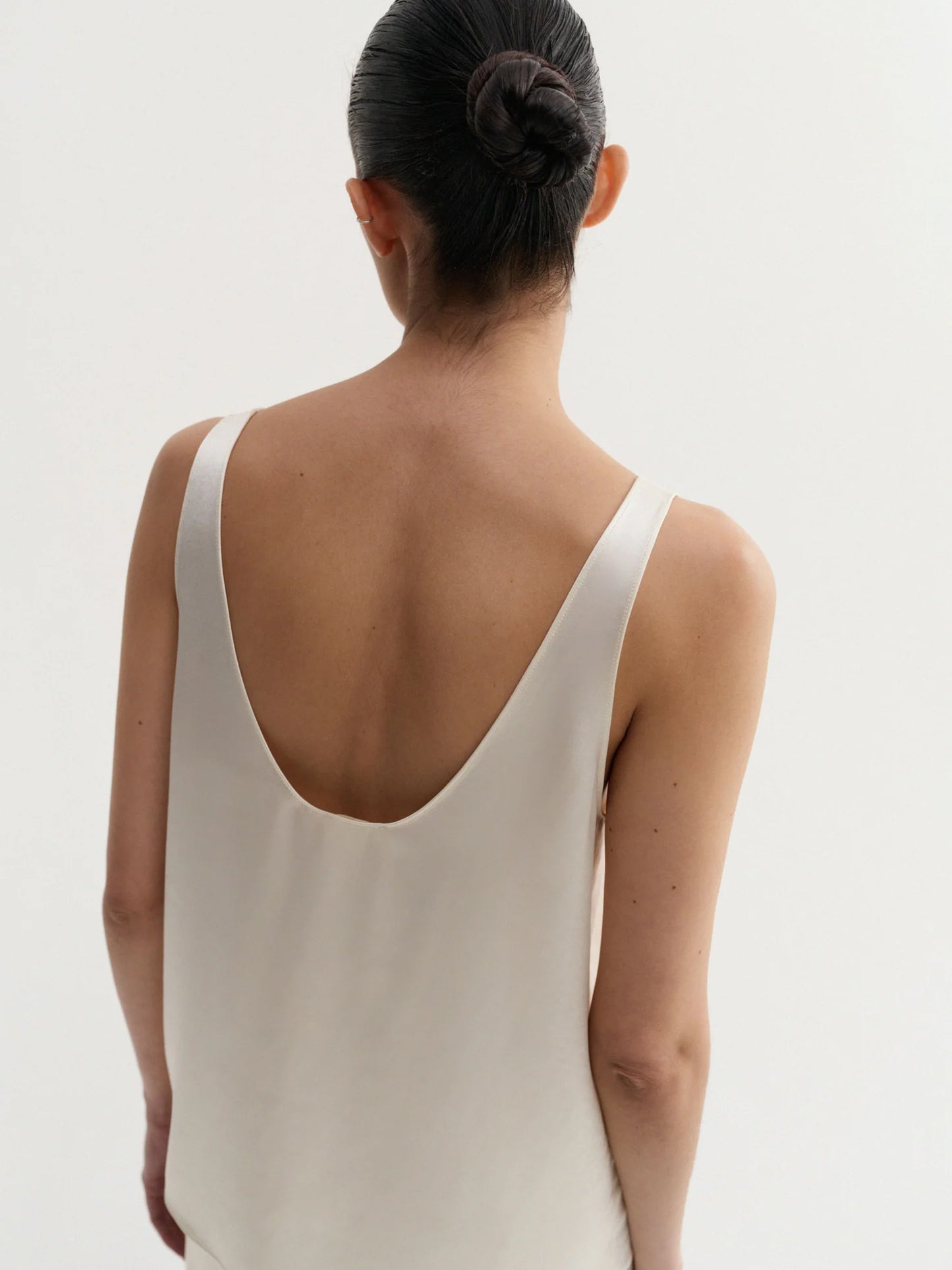 Romy Satin Top - Vanilla