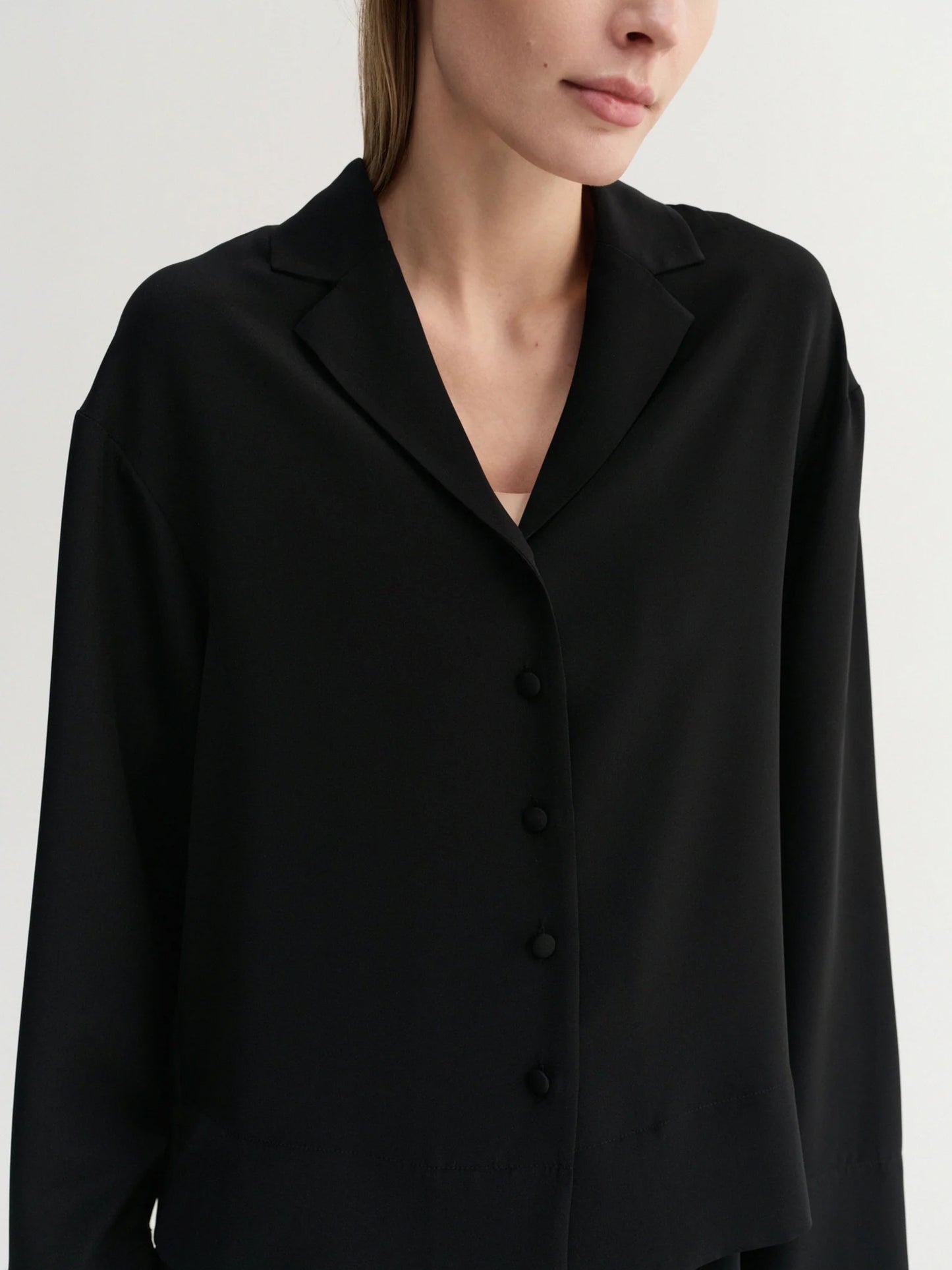 Leila Silk Shirt - Black