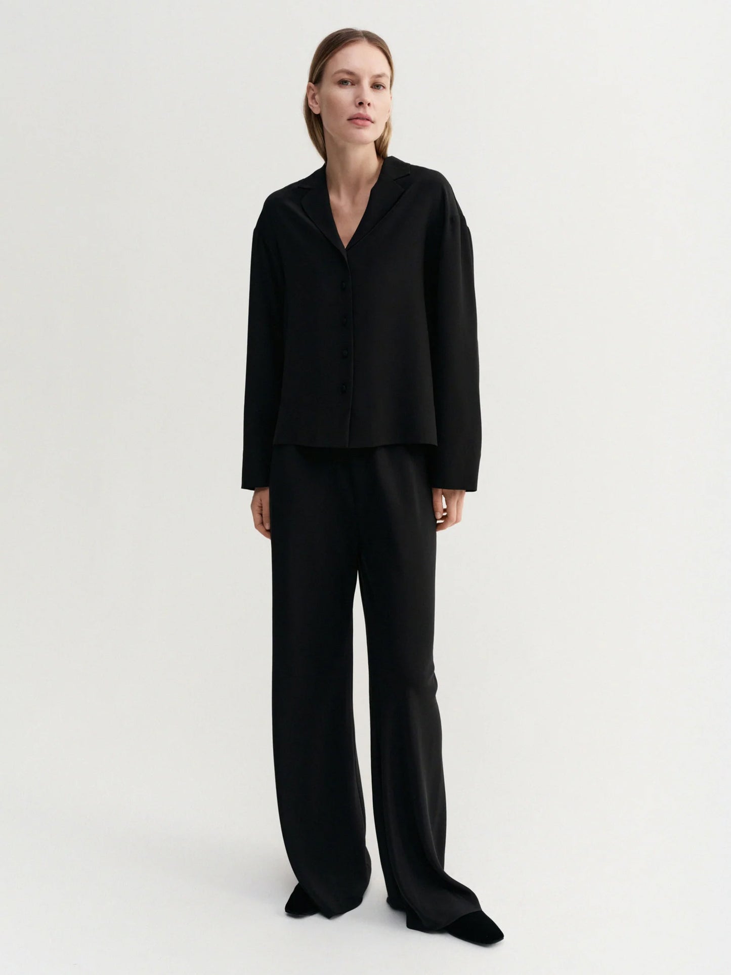 Leila Silk Shirt - Black