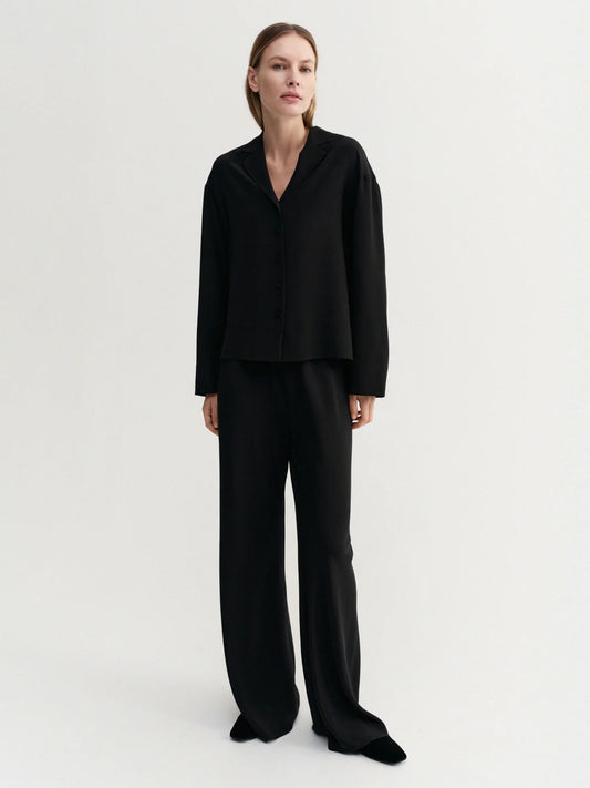 Leila Silk Shirt - Black