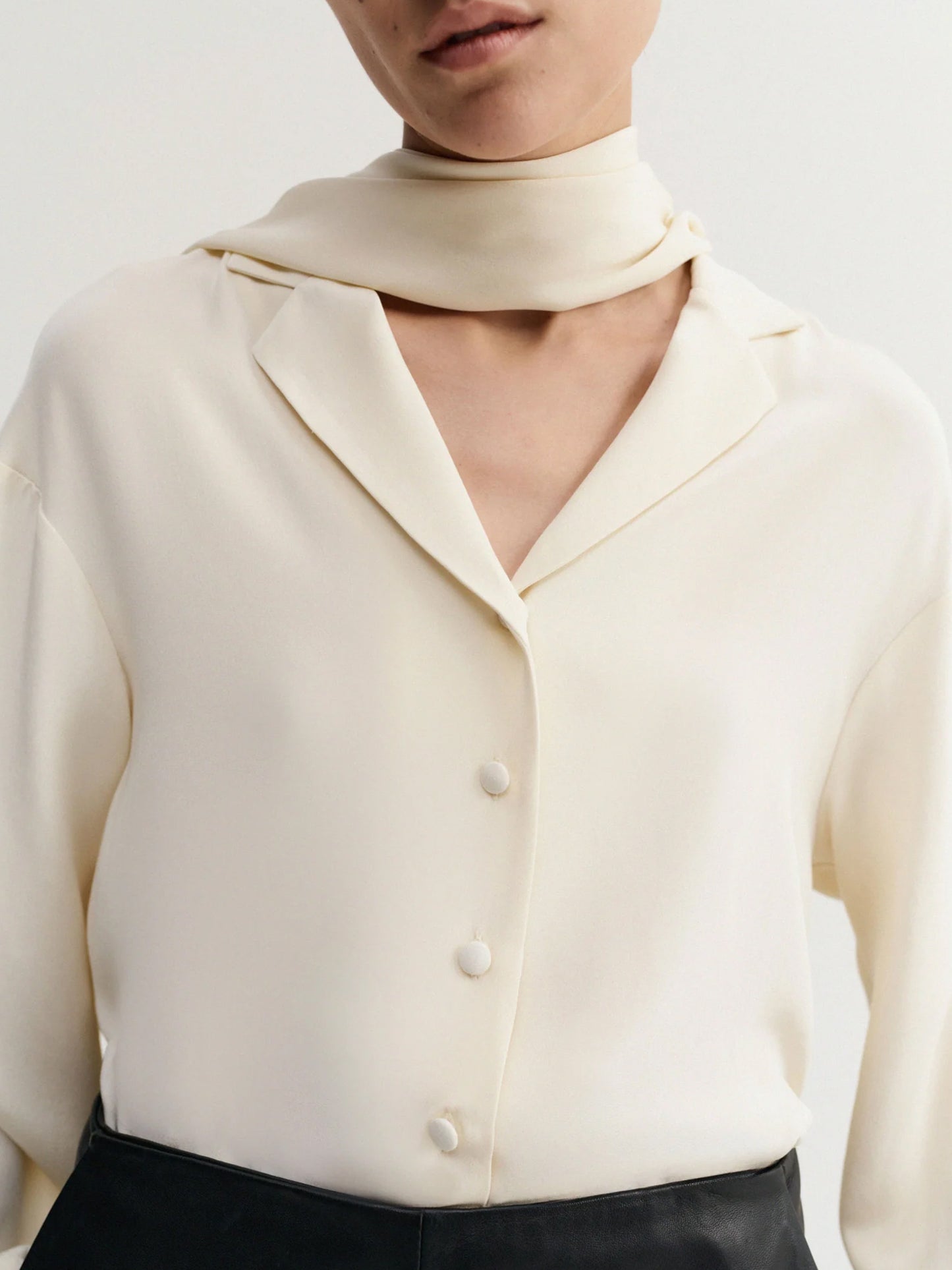 Leila Silk Shirt - Vanilla