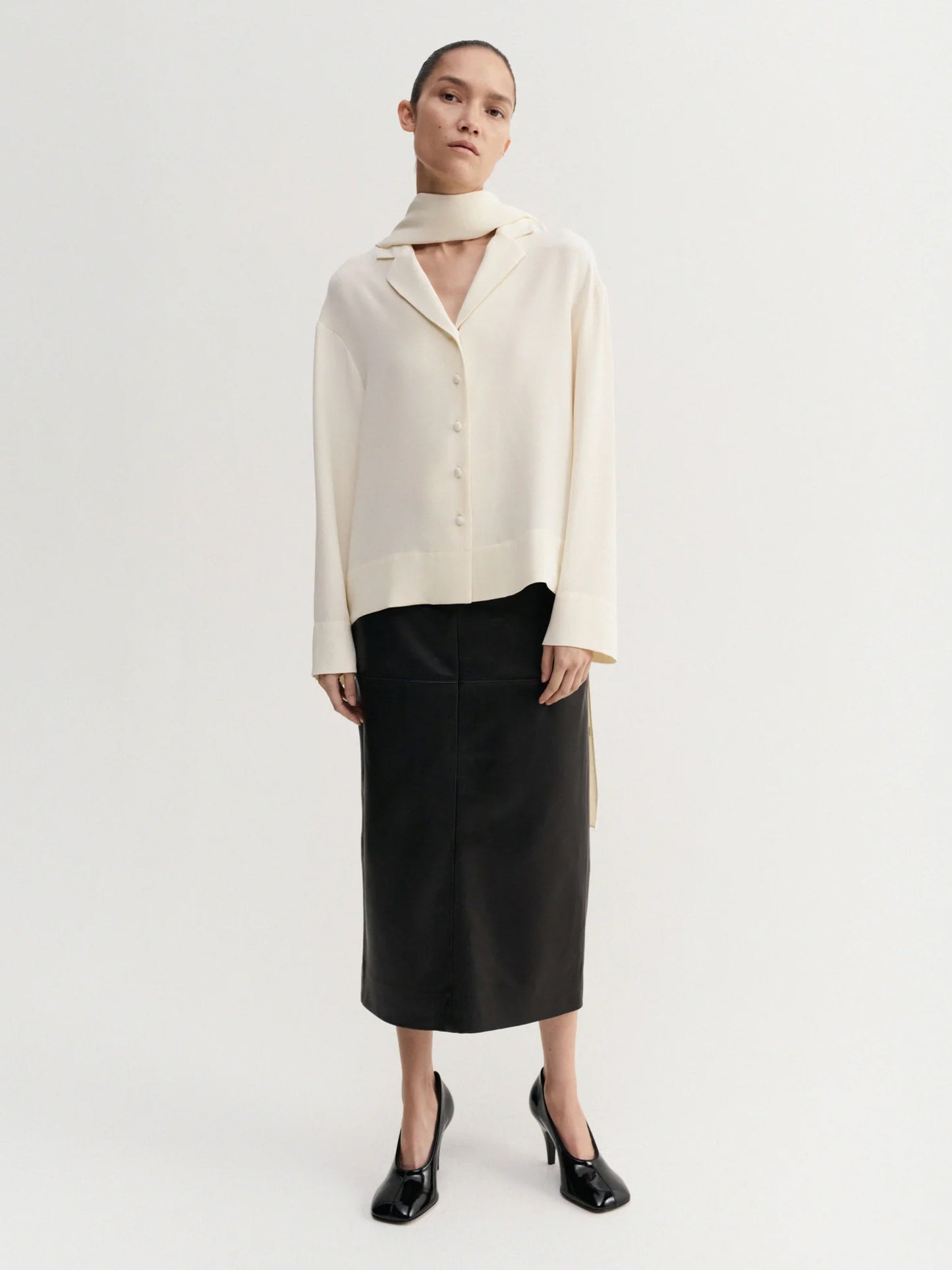 Leila Silk Shirt - Vanilla
