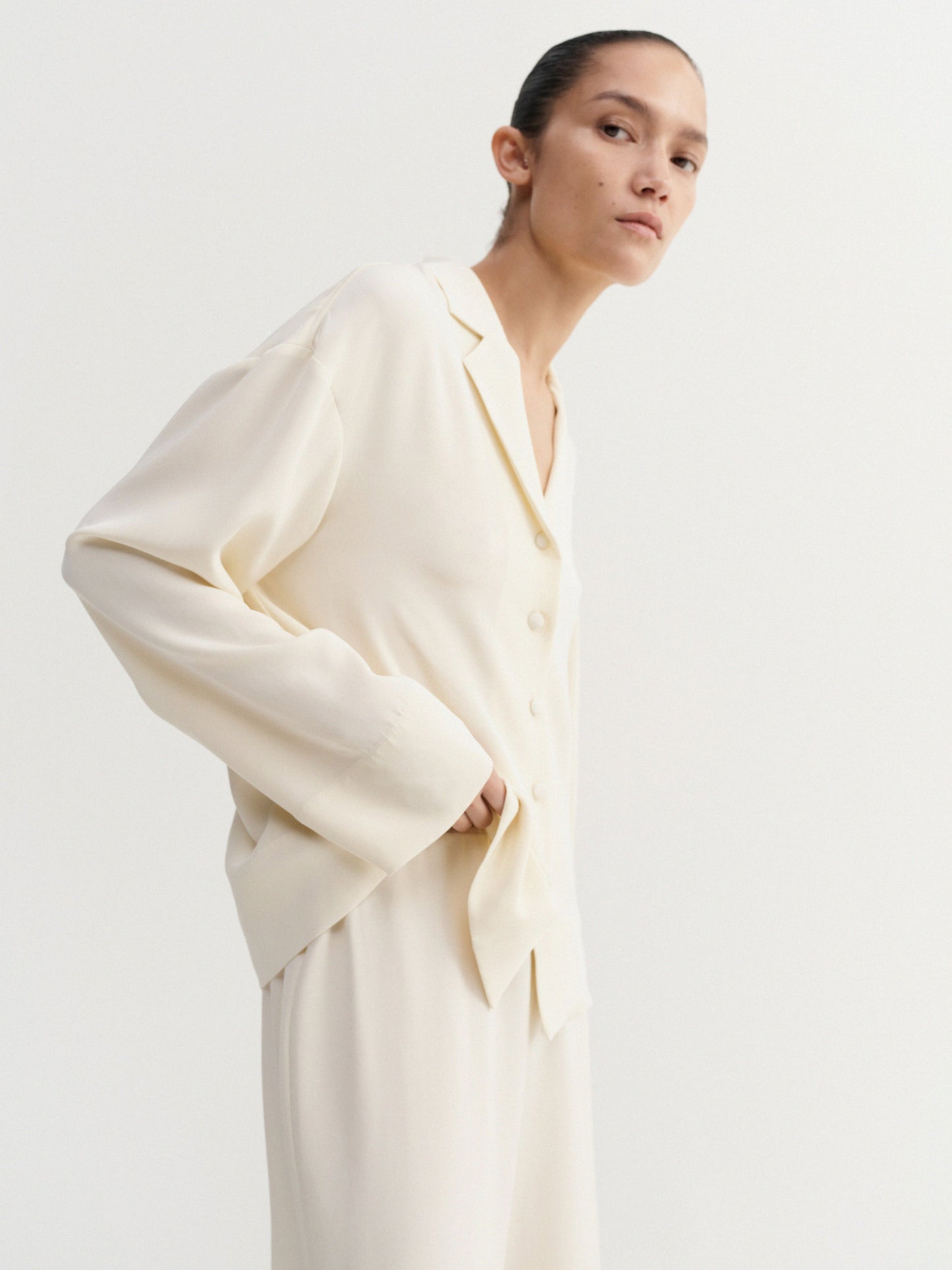 Leila Silk Shirt - Vanilla