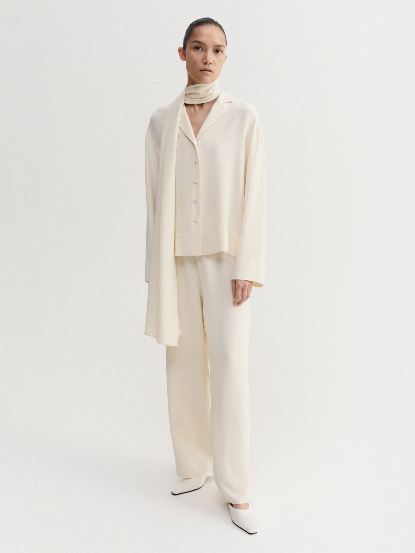 Leila Silk Shirt - Vanilla