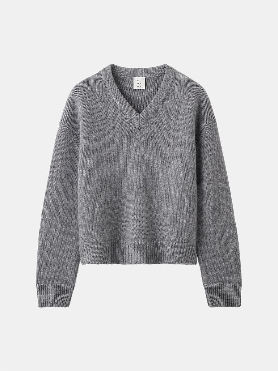 Yara V-hals Sweater - Grå