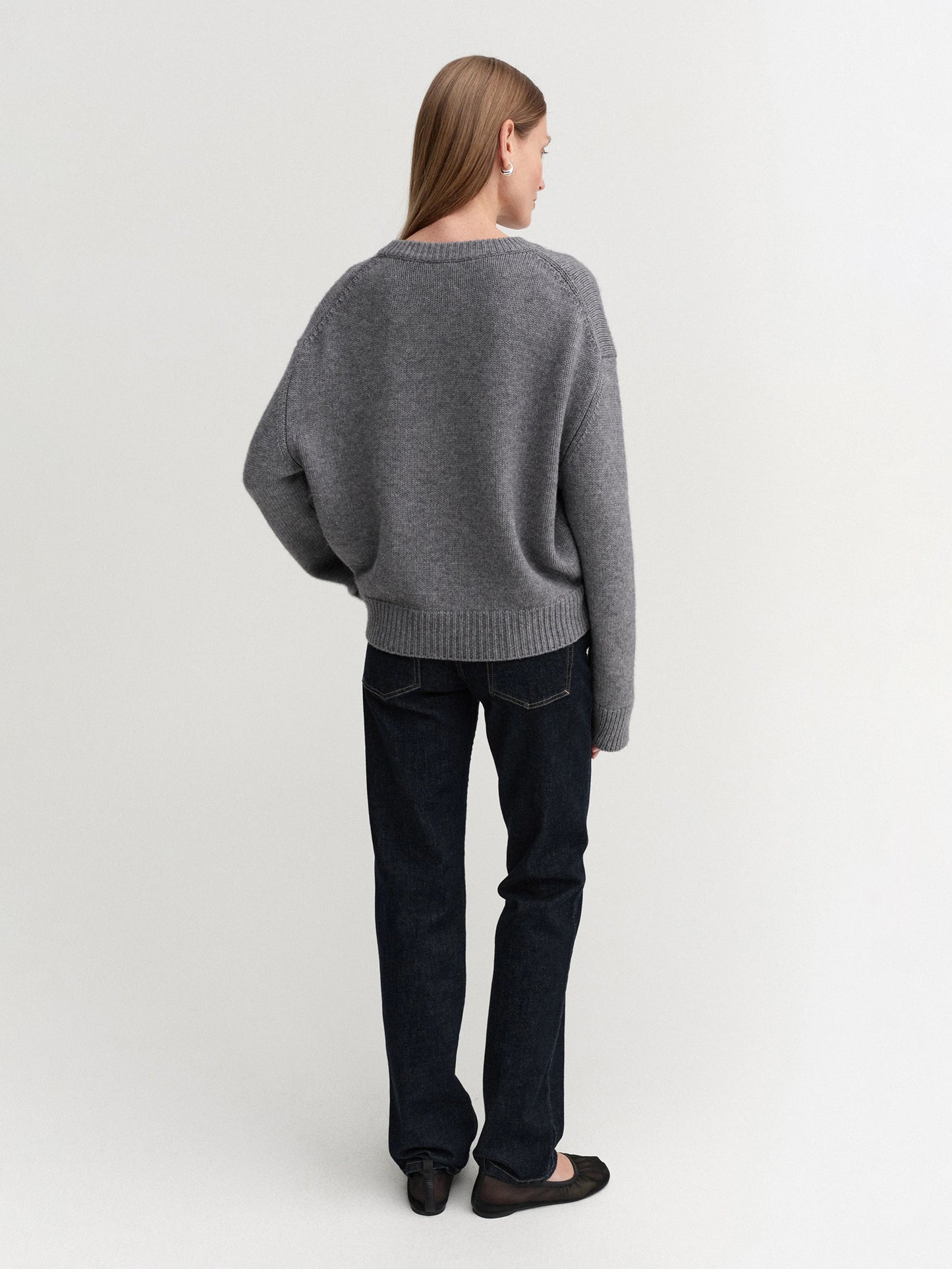 Yara V-hals Sweater - Grå