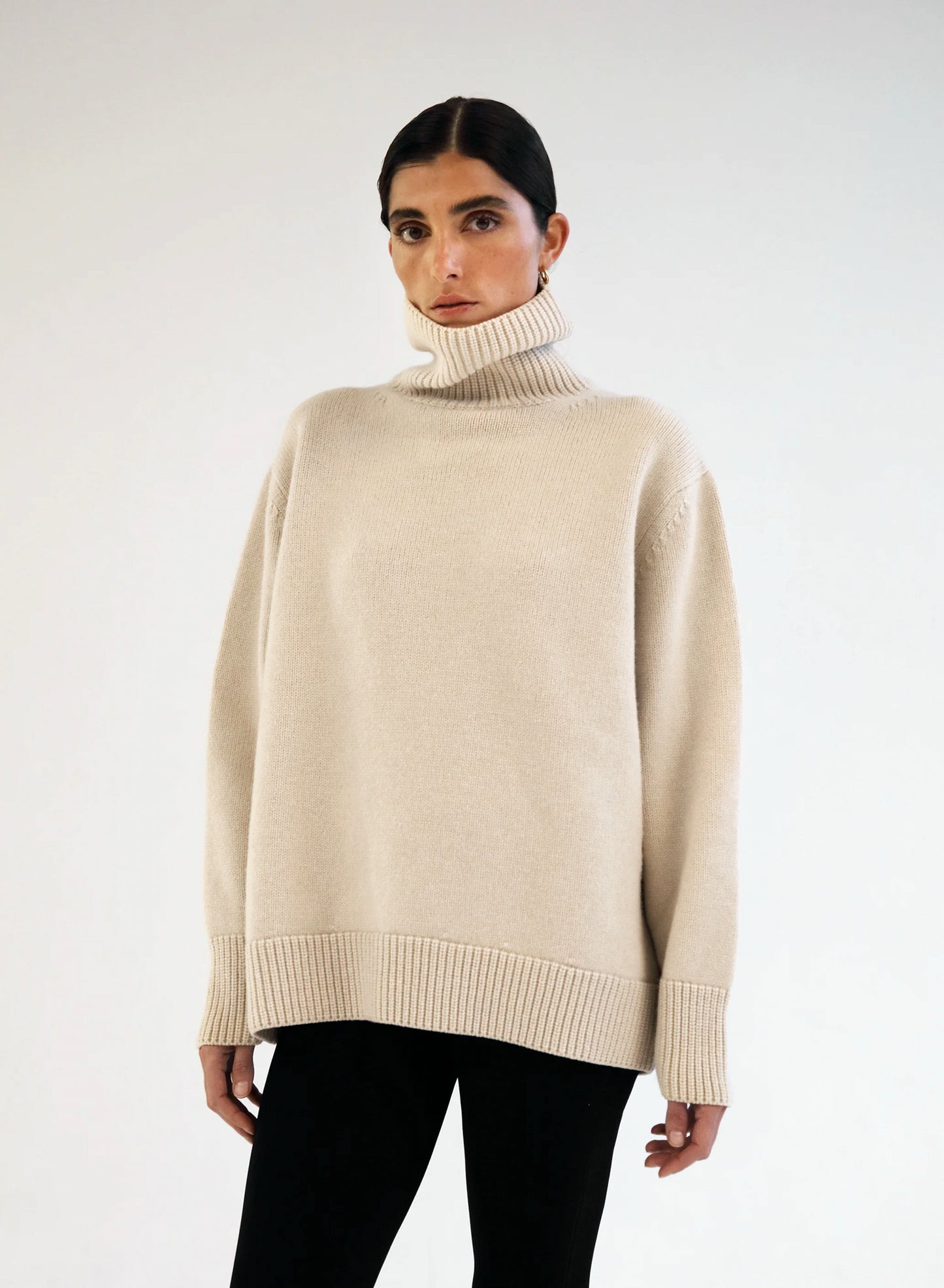Aia Turtleneck Sweater, Buttercream